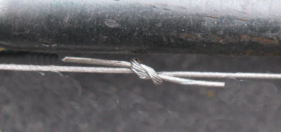Cable tied in square knot